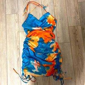 Tie dye mini dress.